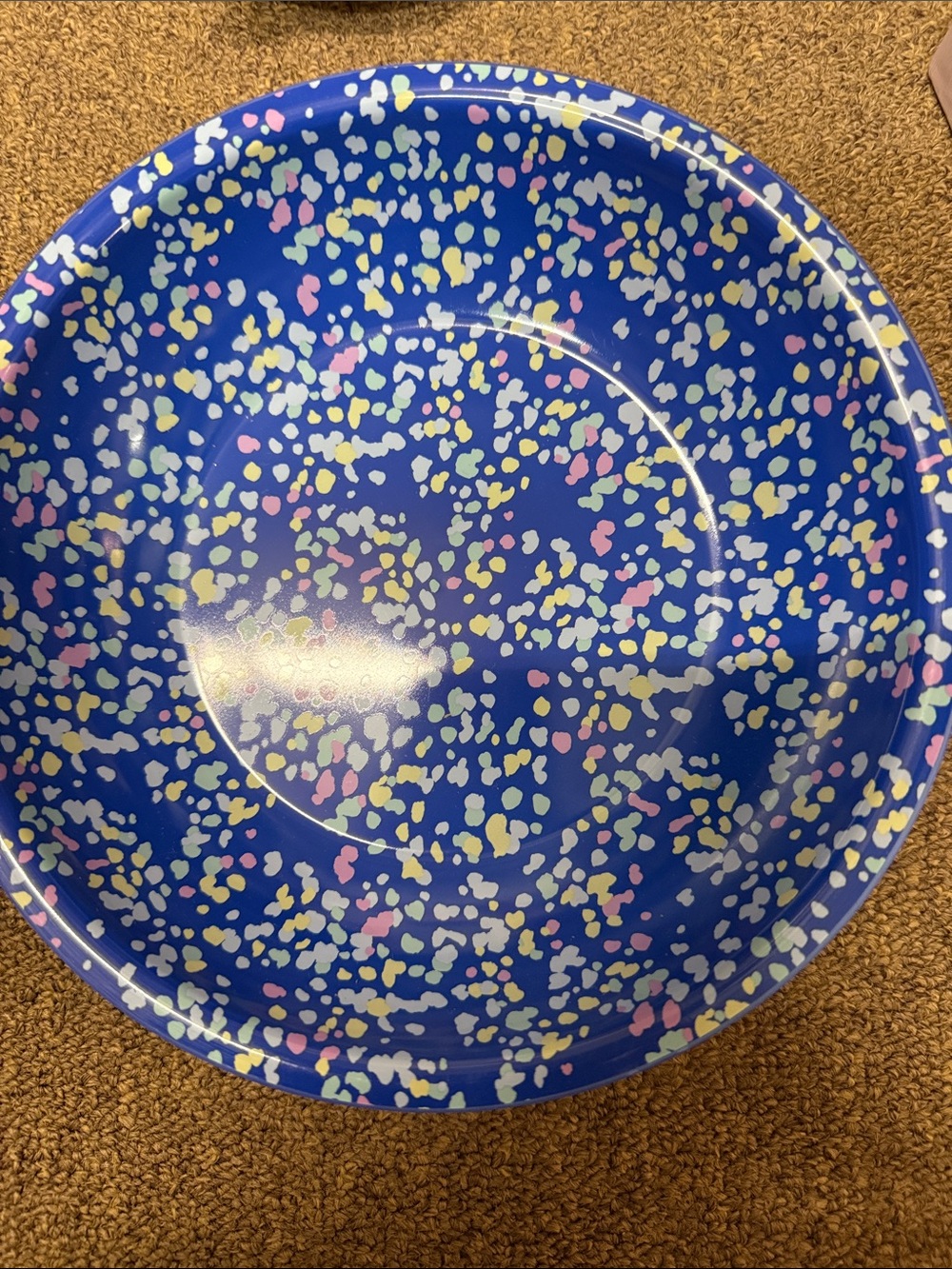 Set of 6 Blue Confetti Melamine Serving Bowl